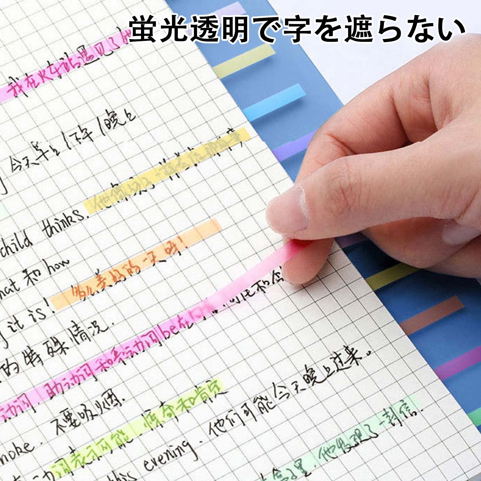Amazon.co.jp: 付箋セット 【6グループ】半透明 フィルムふせん 付箋